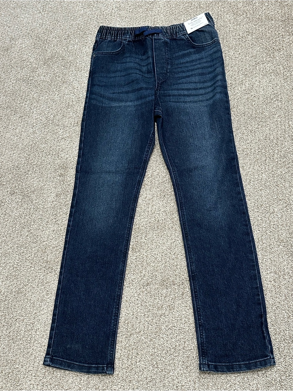 OshKosh Boys Relaxed Tapered Pull-On Jeans Size 14 NWT